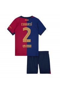 Barcelona Pau Cubarsi #2 Babytruitje Thuis tenue Kind 2024-25 Korte Mouw (+ Korte broeken)